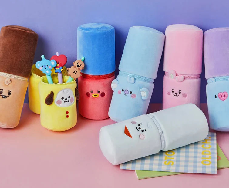 BT21 Study With Me Fabric Pencil Case