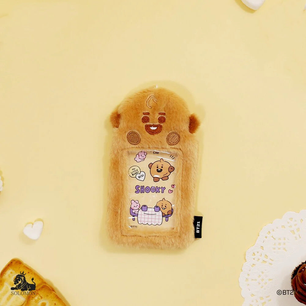 BT21 Fluffy Photocard Holder Keyring