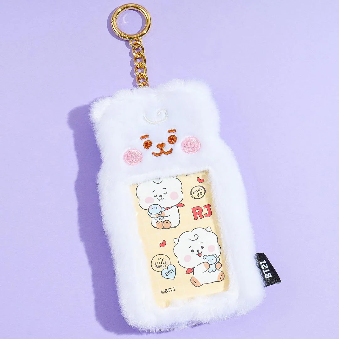 BT21 Fluffy Photocard Holder Keyring