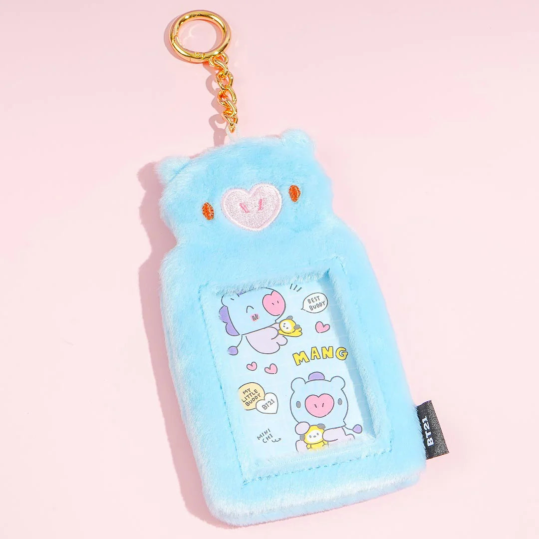 BT21 Fluffy Photocard Holder Keyring